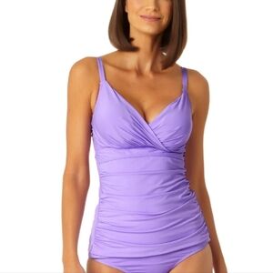 Anne Cole underwire triangle tankini top - 32DD/34D- New with tags